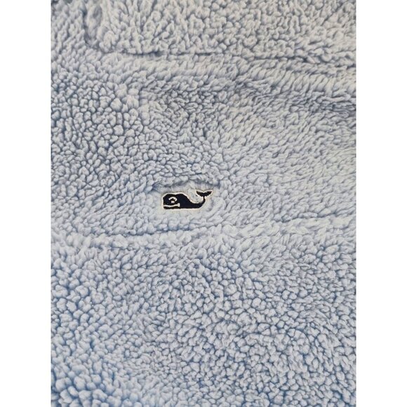 Vineyard Vines Women's Sherpa Fleece Blue 1/4 Zip Pullover Size XL - Picture 4 of 10